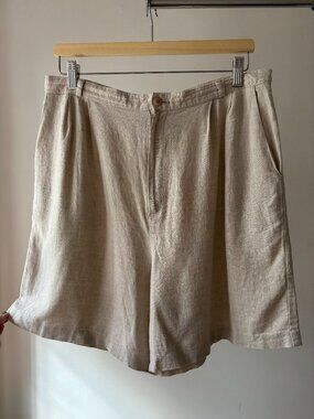 1990s Soft Linen Shorts | 32" waist